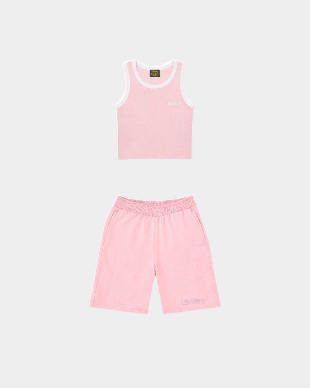 LL SUMMER SET PINK (Shorts + Crop Top)